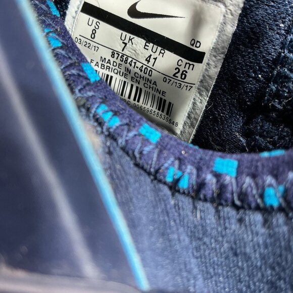 Nike Air Huarache Navy Blue Sneakers Men's Size 8 Lightweight Breathable Mesh - Picture 5 of 8